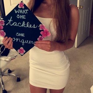 Lulu’s white mini dress